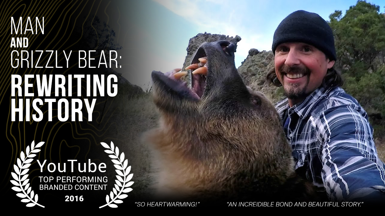 Casey Anderson and Brutus the Bear.